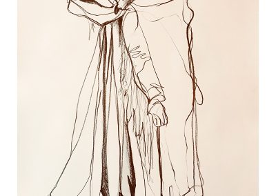 Wendy Rolt, Giles Deacon I, 30 x 42cm, Pencil on Paper