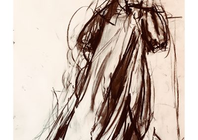 Wendy Rolt, Giles Deacon V, 30 x 42cm, Charcoal on Paper