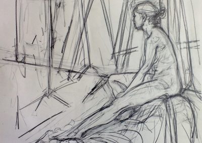 Wendy Rolt, Nude Drawing IV, Pencil on Paper